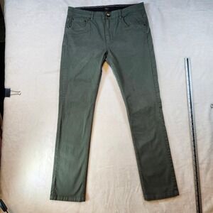 Jack & Jones Bowie Fit Pants Mens 34 Olive Green Good Slim Straight Chino